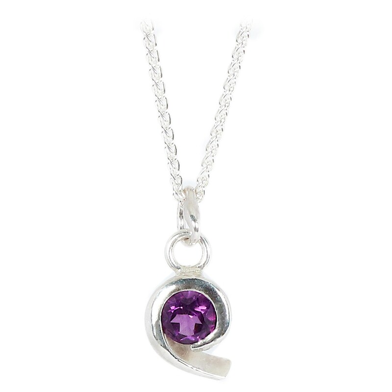 Silver Amethyst Pucci Pendant &amp; Chain