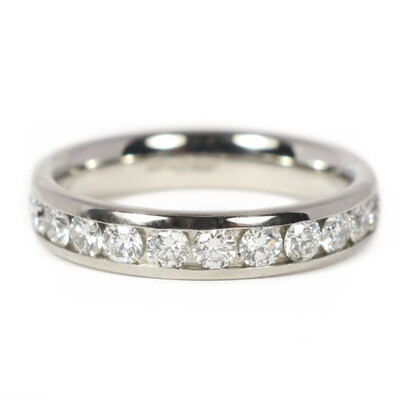 Platinum Diamond Half Eternity Ring