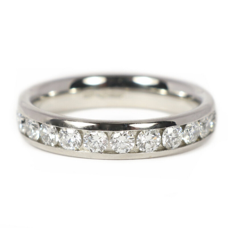 Platinum Diamond Half Eternity Ring