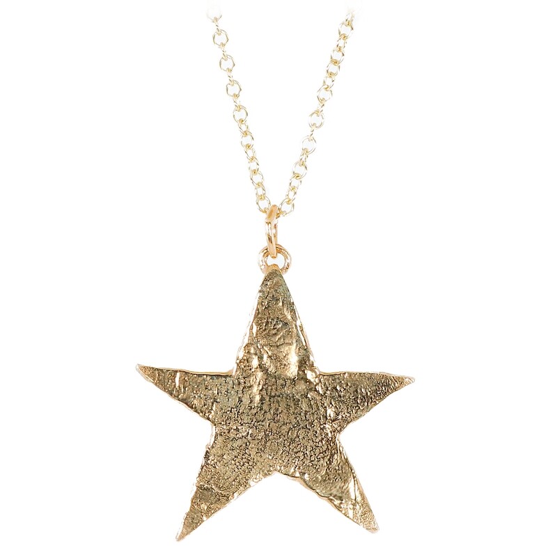 9ct Gold Star Pendant (35mm wide)
