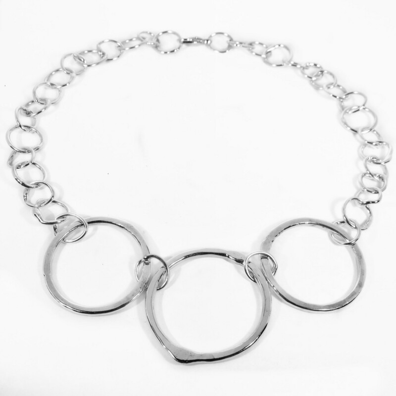 Silver 35-43mm Cyclone 3 Necklace