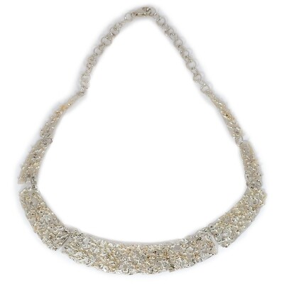 Silver &amp; 14ct Yellow Gold Filigree Necklace