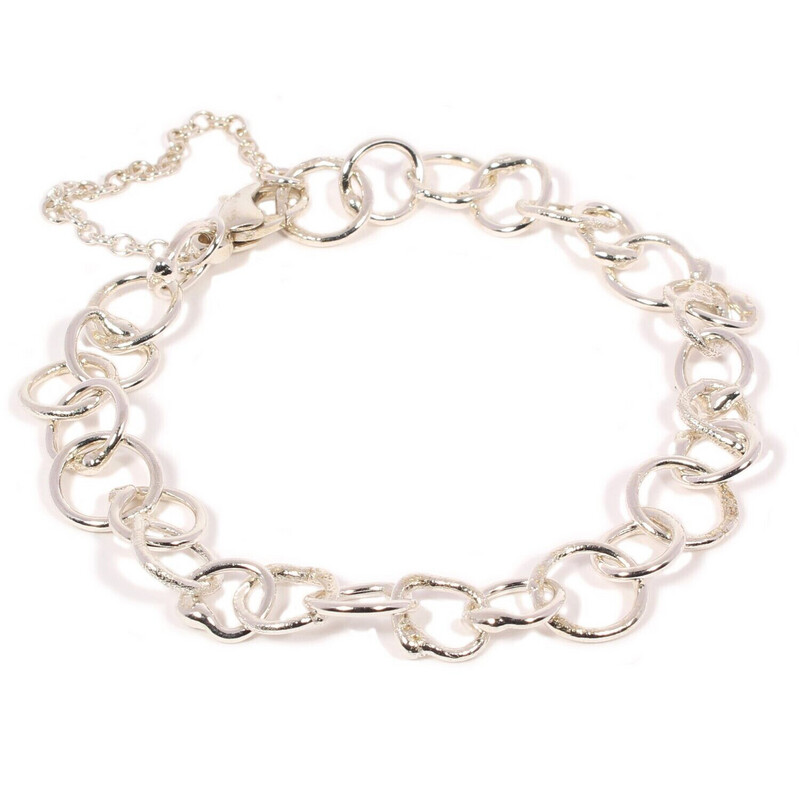 Silver Original Jane Watling Fine Fused Bracelet 8"