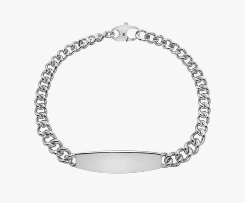 Silver Heritage Graduated Curb 7,5” Bracelet