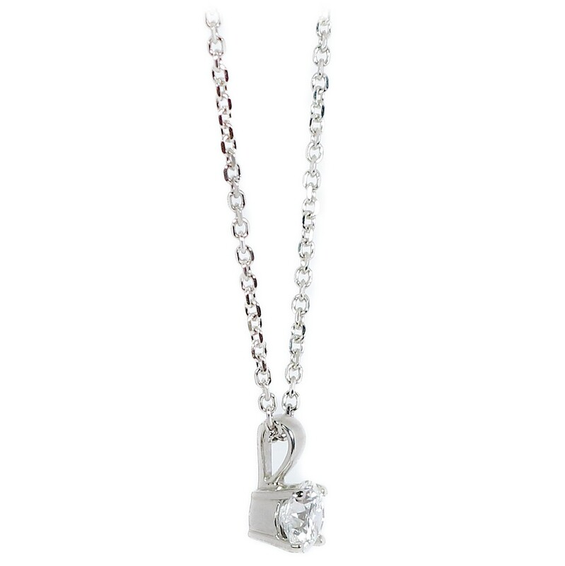 Platinum Lab Diamond 0.50ct Claw Set Pendant