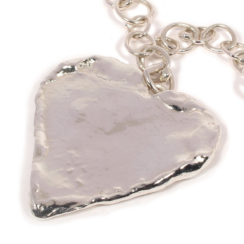Silver Heart Pendant &amp; Chain (45mm wide)