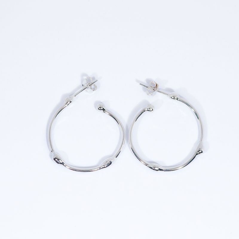 Silver 30mm Hoop Earrings