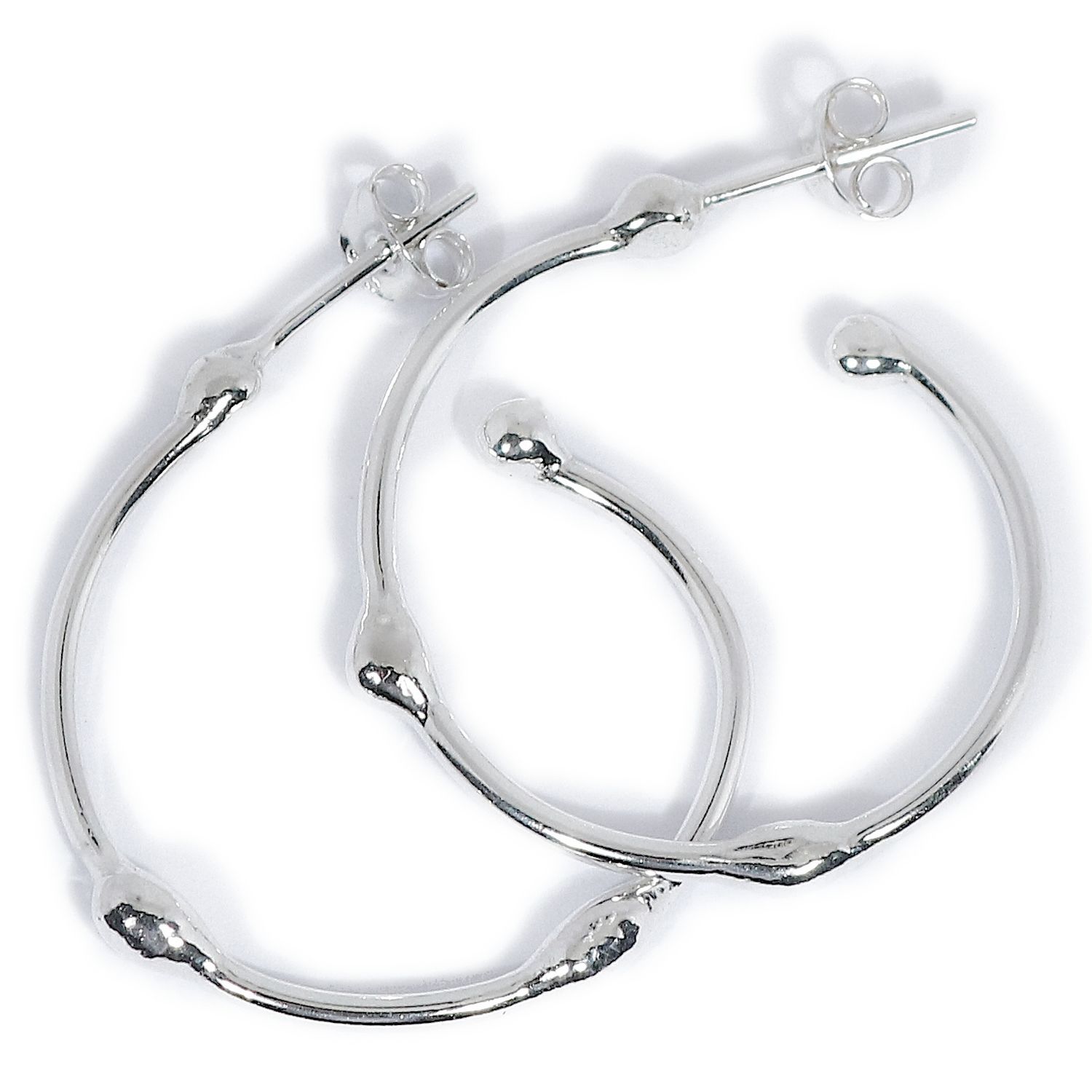 Silver 25mm Hoop Earrings