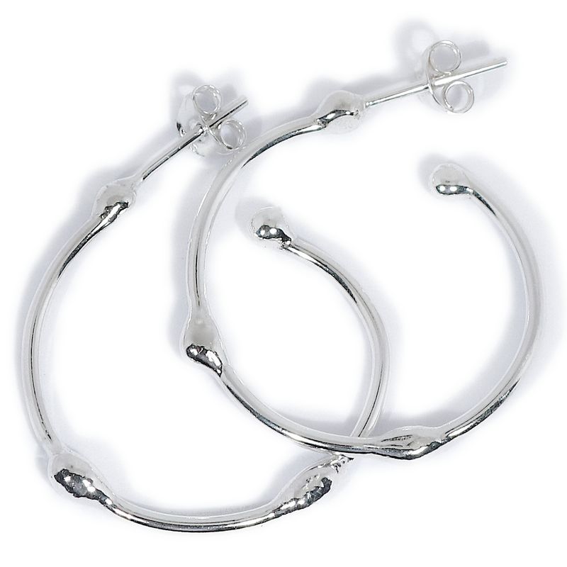 Silver 25mm Hoop Earrings