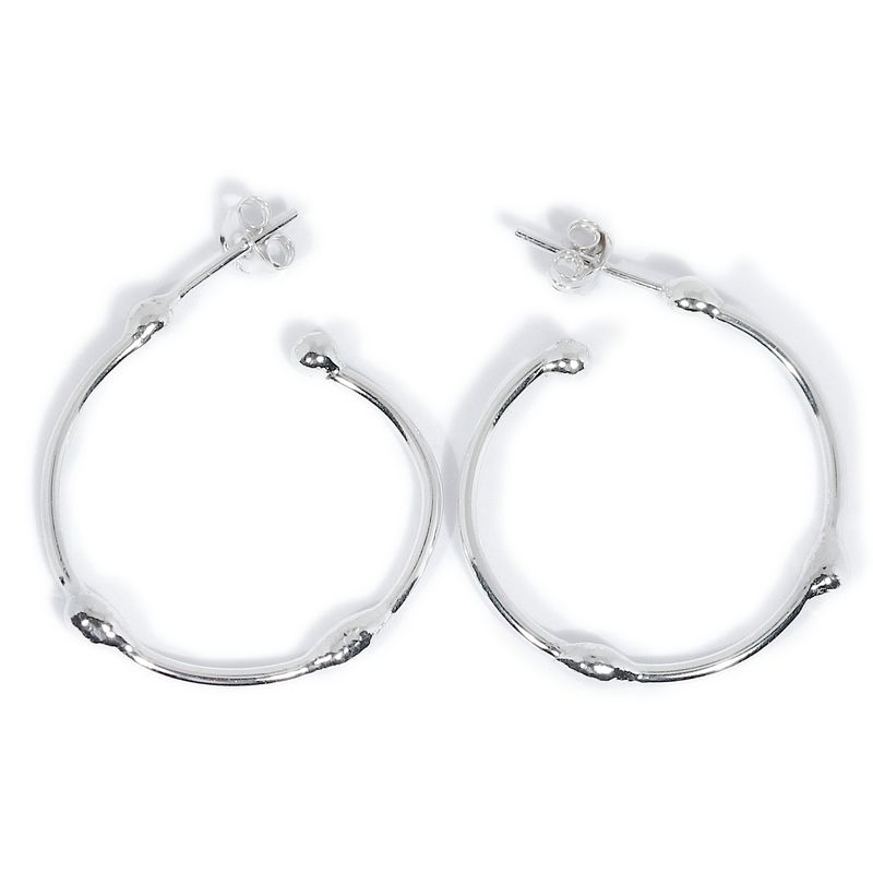 Silver 25mm Hoop Earrings