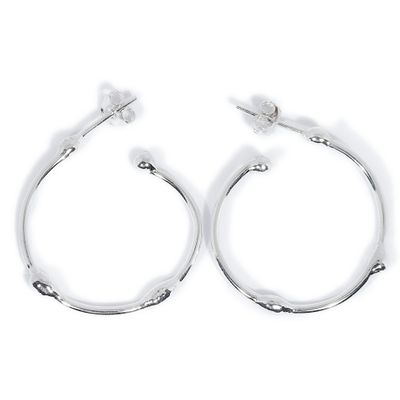 Silver 25mm Hoop Earrings