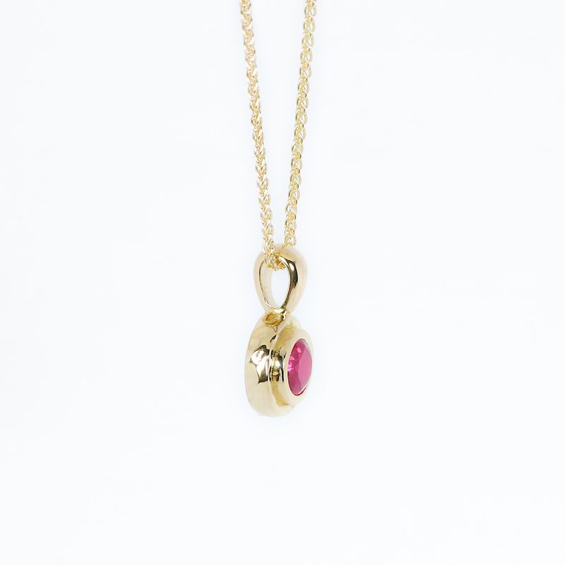 18ct Yellow Gold Ruby Cyclone Pendant