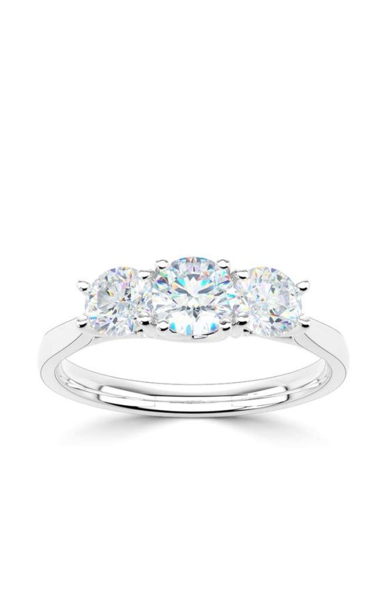 Platinum Diamond Three Stone Ring