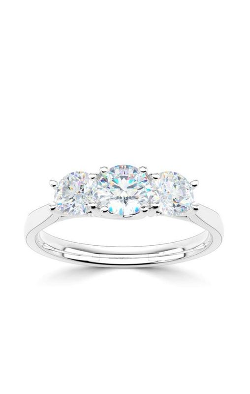 Platinum Diamond Three Stone Ring