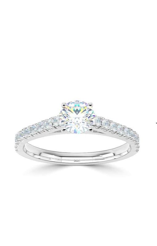 Platinum Claw Set Round Solitaire Diamond Ring