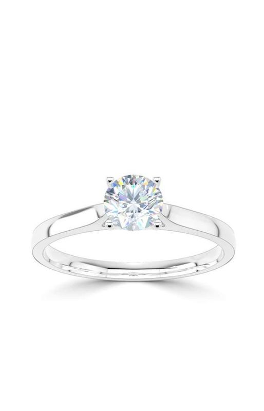 Platinum Four Claw Round 0.30ct Solitaire Diamond Ring