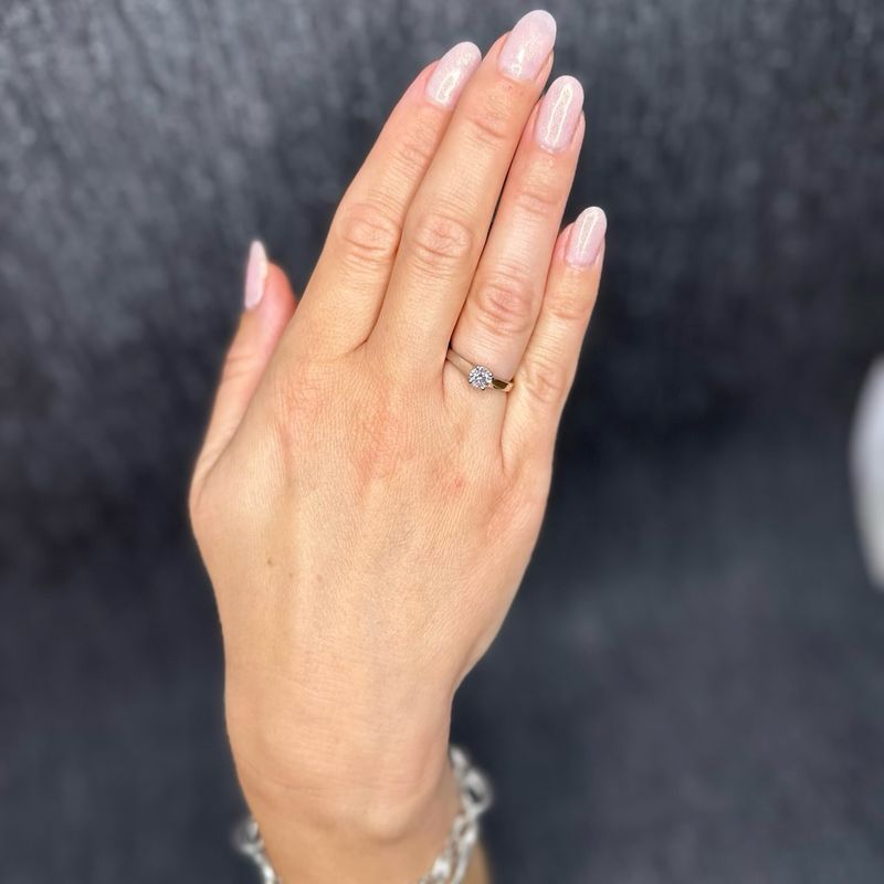 Platinum Four Claw Round 0.50ct Solitaire Diamond Ring