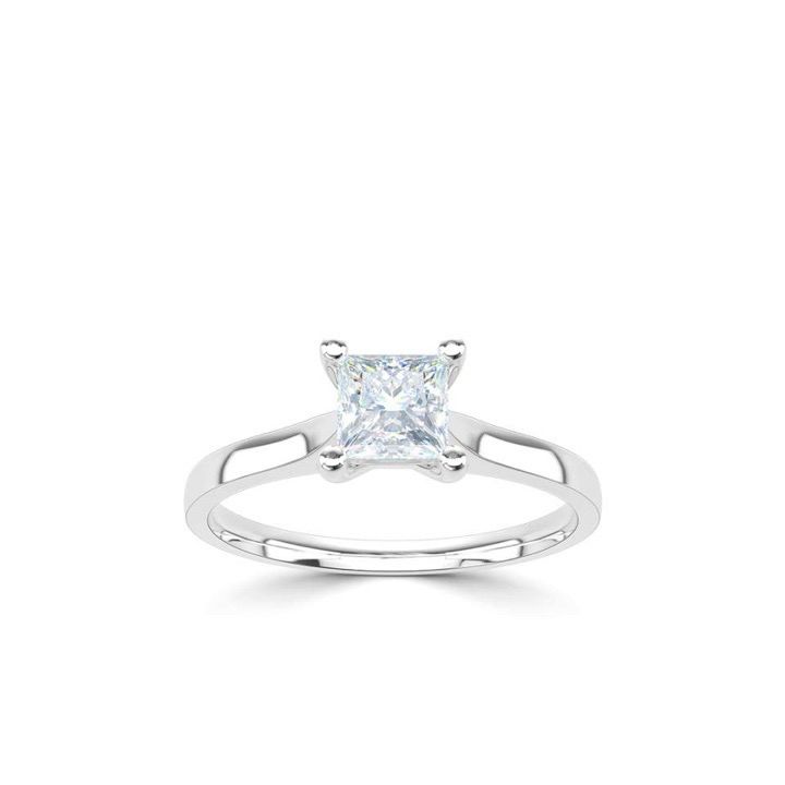 Platinum Princess Cut Solitaire Ring