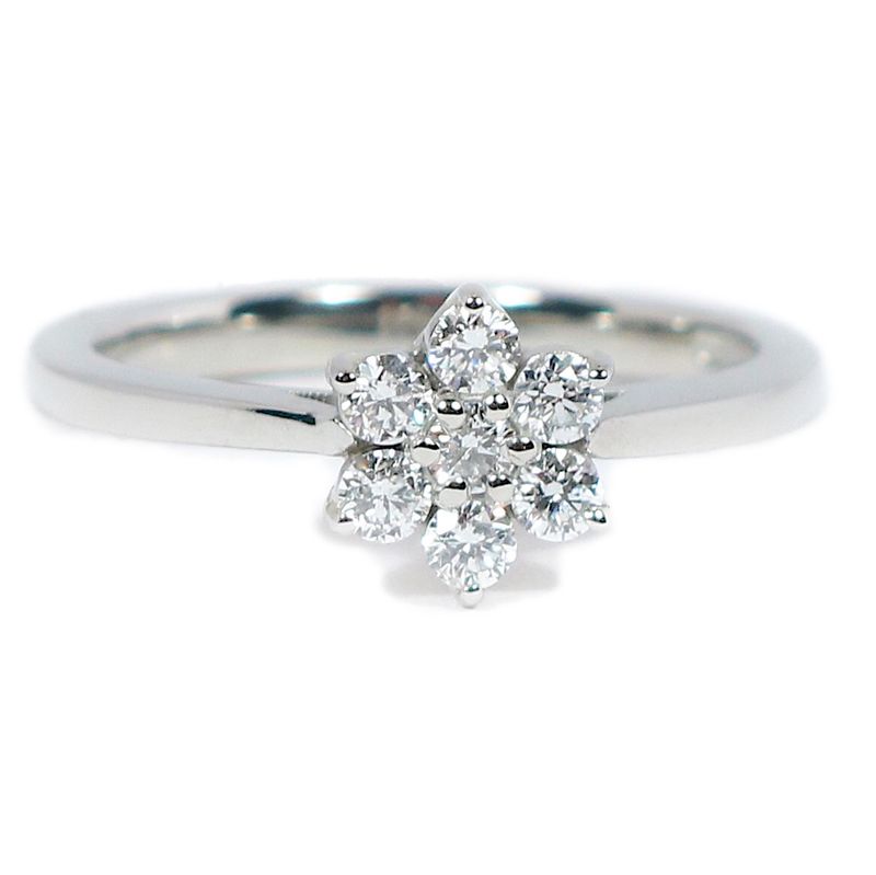 Platinum Diamond 0.35ct Flower Cluster Ring
