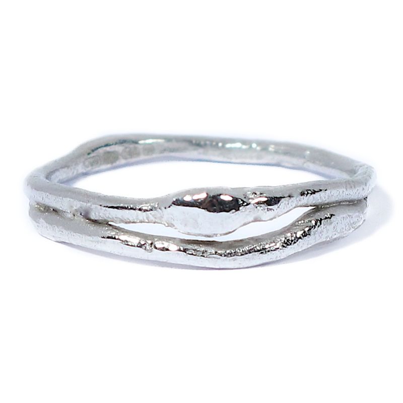18ct White Gold Extra Fine Twister Ring