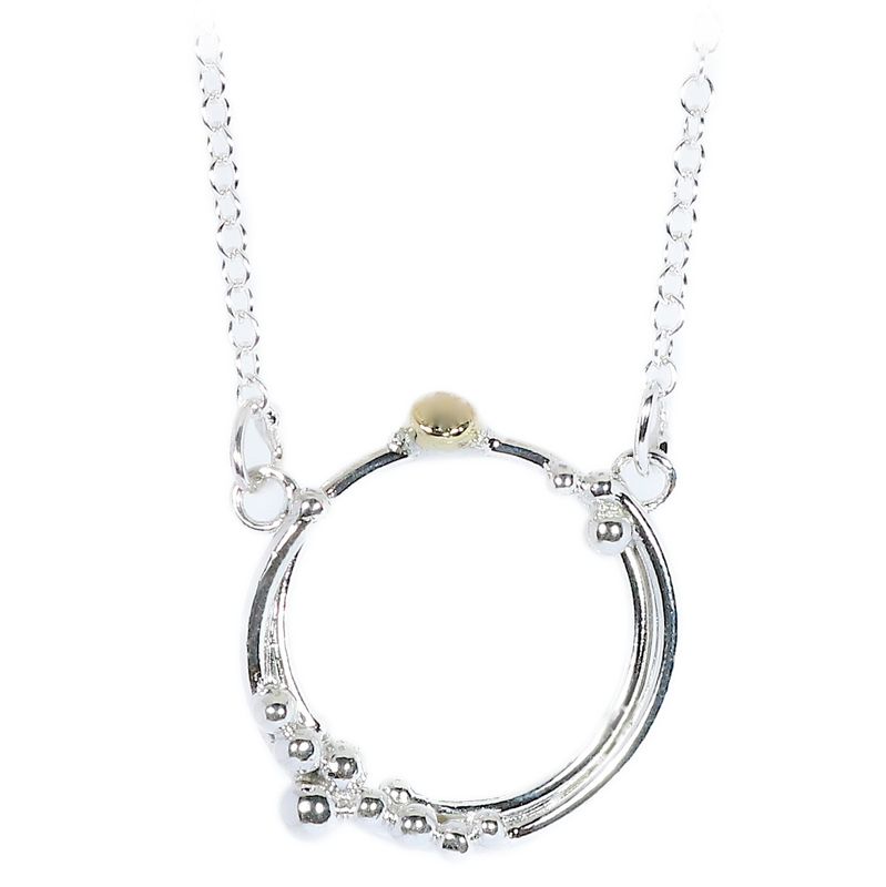 Silver &amp; 14ct Gold Rockpool Necklace