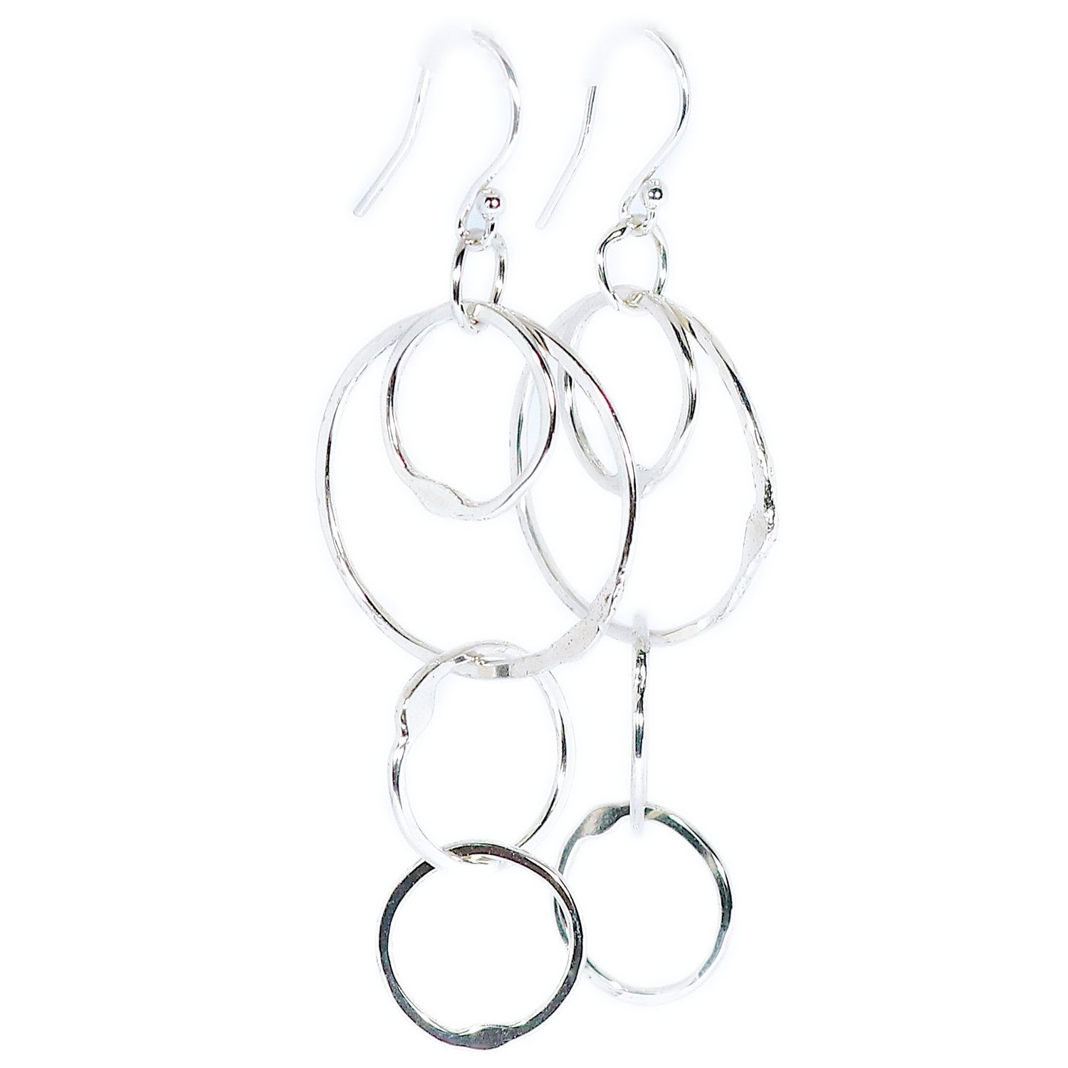 ​Silver Cyclone 3 Drop Earrings
