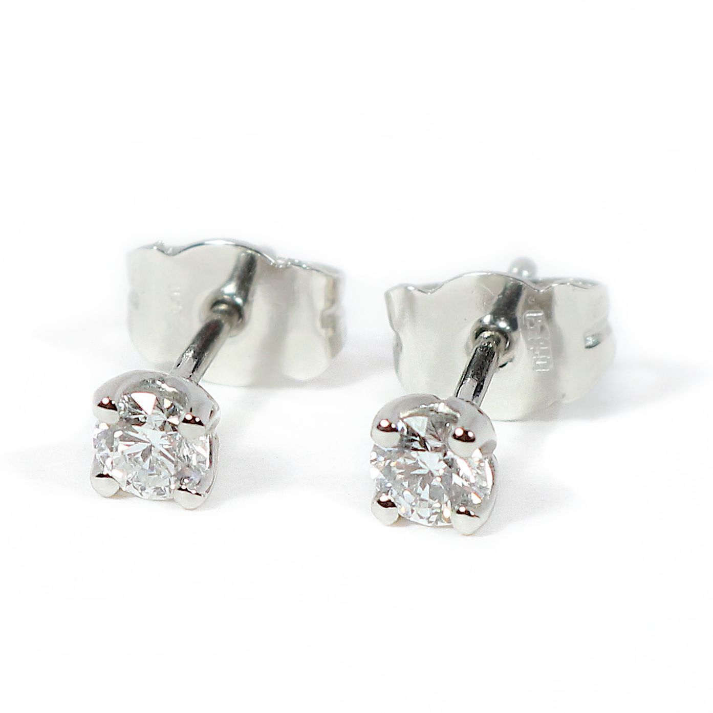 Platinum Claw Set Lab Diamond 1ct Stud Earrings