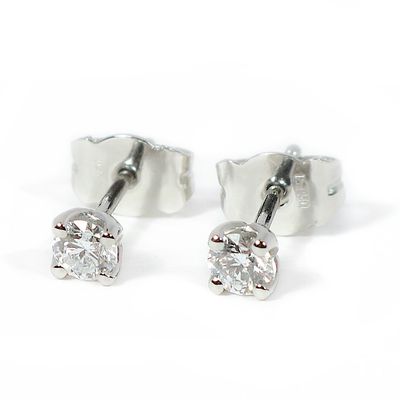 Platinum Claw Set Lab Diamond 1ct Stud Earrings