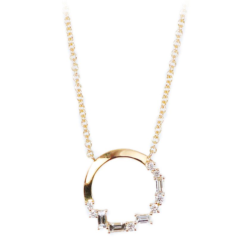 18ct Gold Diamond Celestial Wreath Necklace