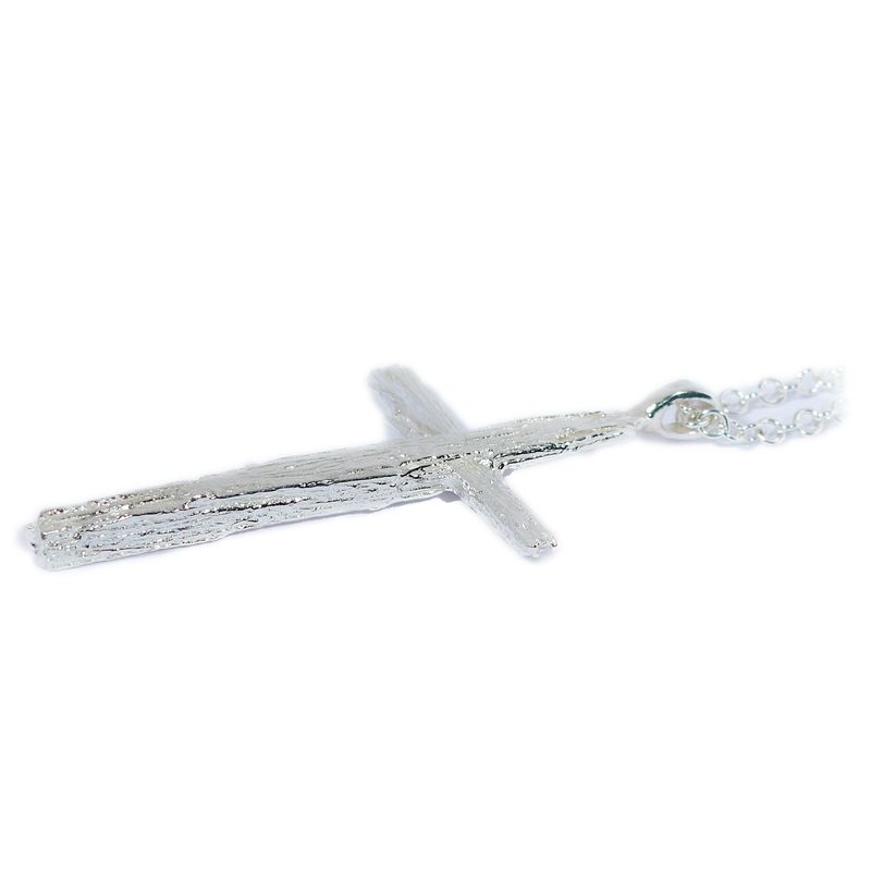 Silver​ 30mm Driftwood Cross