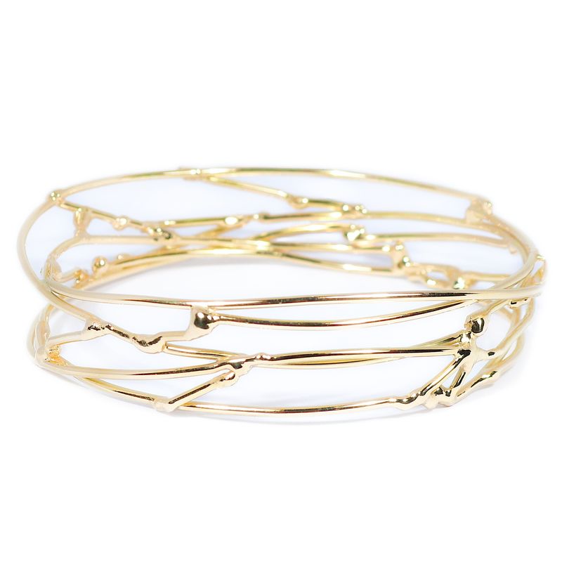 14ct Yellow Gold Birdsnest Bangle