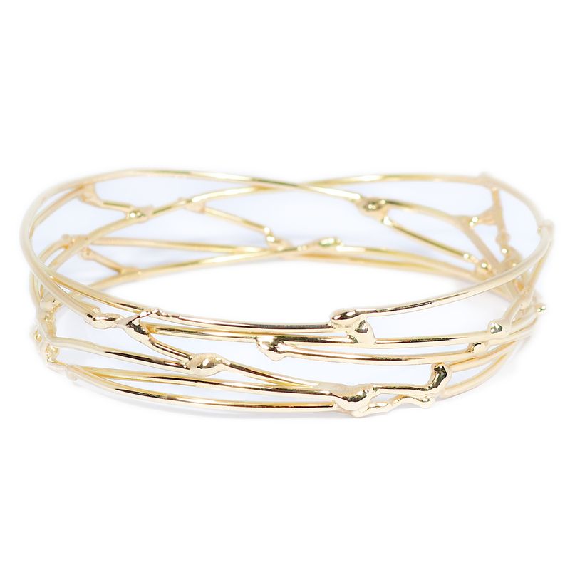 14ct Yellow Gold Birdsnest Bangle