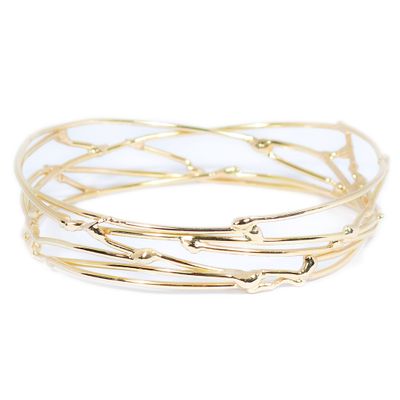 14ct Yellow Gold Birdsnest Bangle