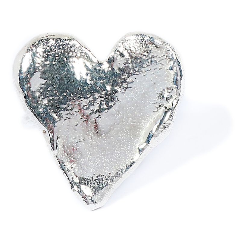 Silver Solid Heart(20mm wide) Cyclone 1 Ring
