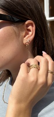 9ct Gold Wide Filigree Ring