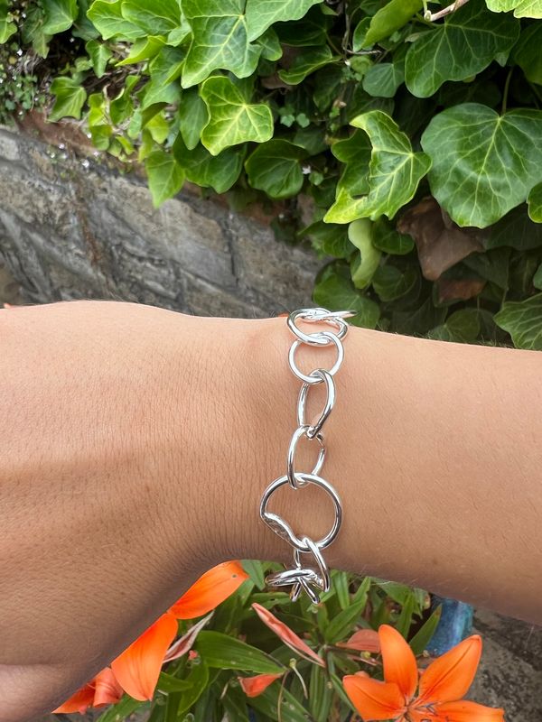 Silver Original Jane Watling Heavy Fused Bracelet