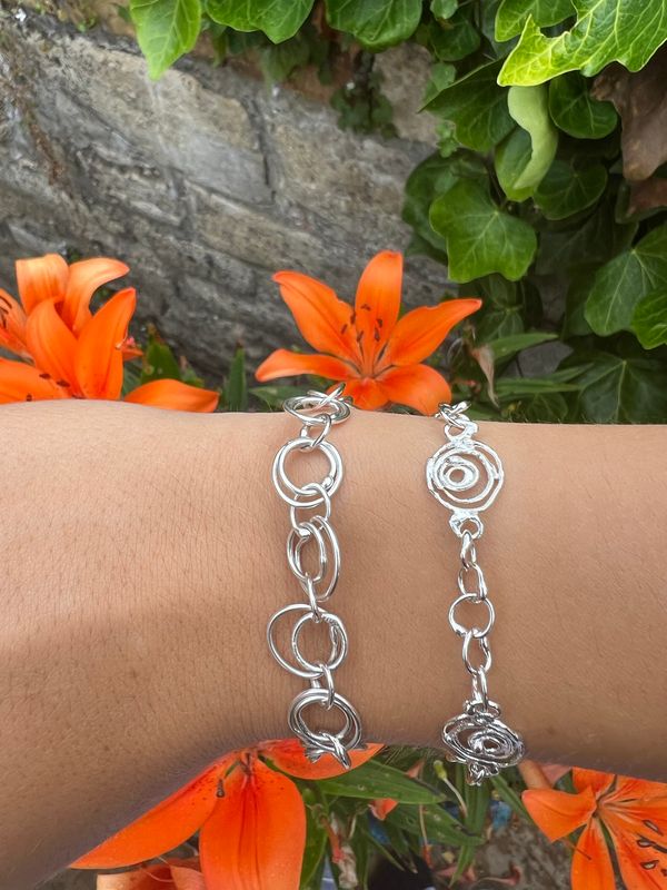 Silver Double Link Bracelet