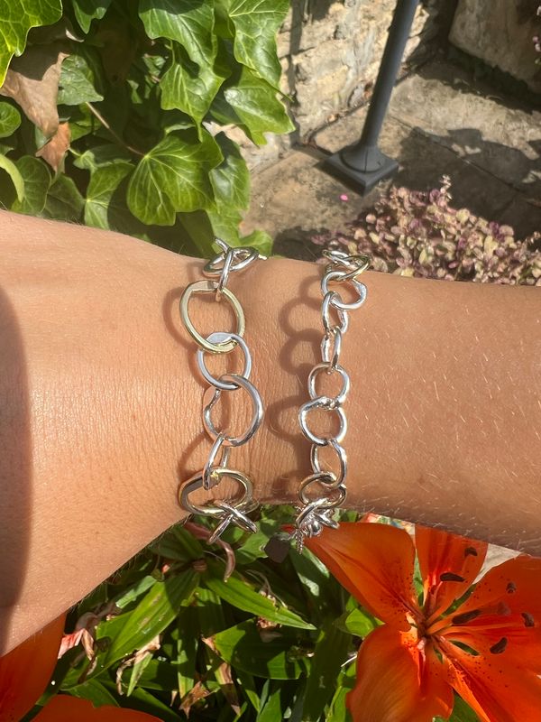 Silver &amp; 14ct Gold Original Jane Watling Fine Fused Bracelet