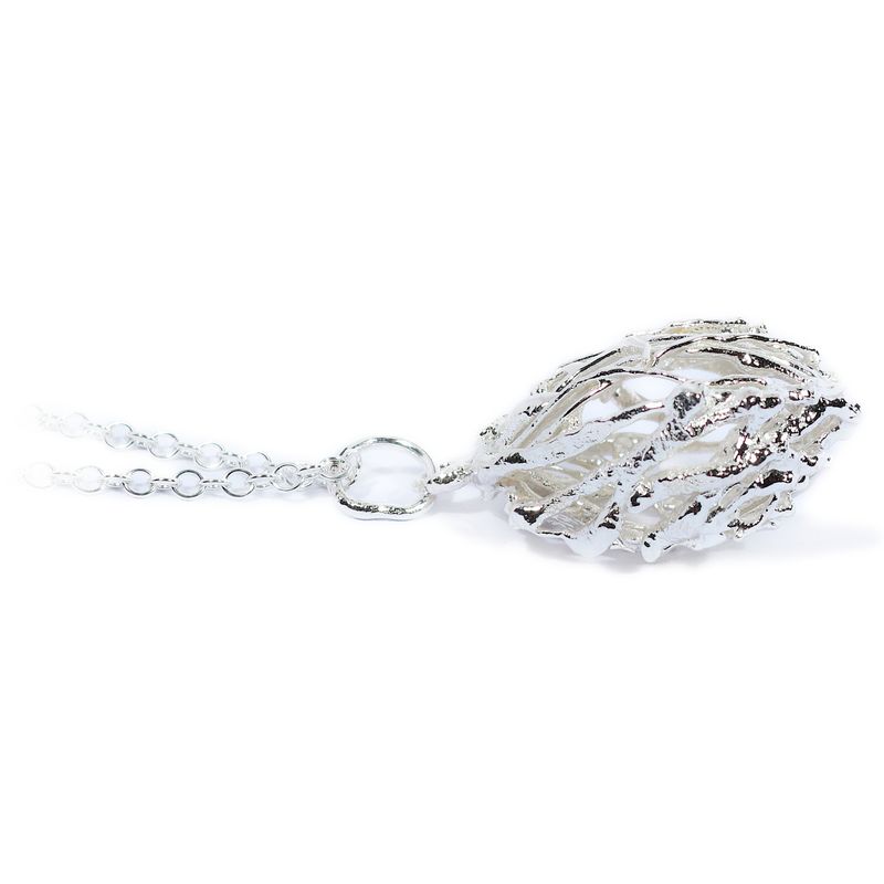 Silver Birdsnest Egg Pendant &amp; Chain