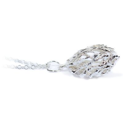 Silver Birdsnest Egg Pendant &amp; Chain