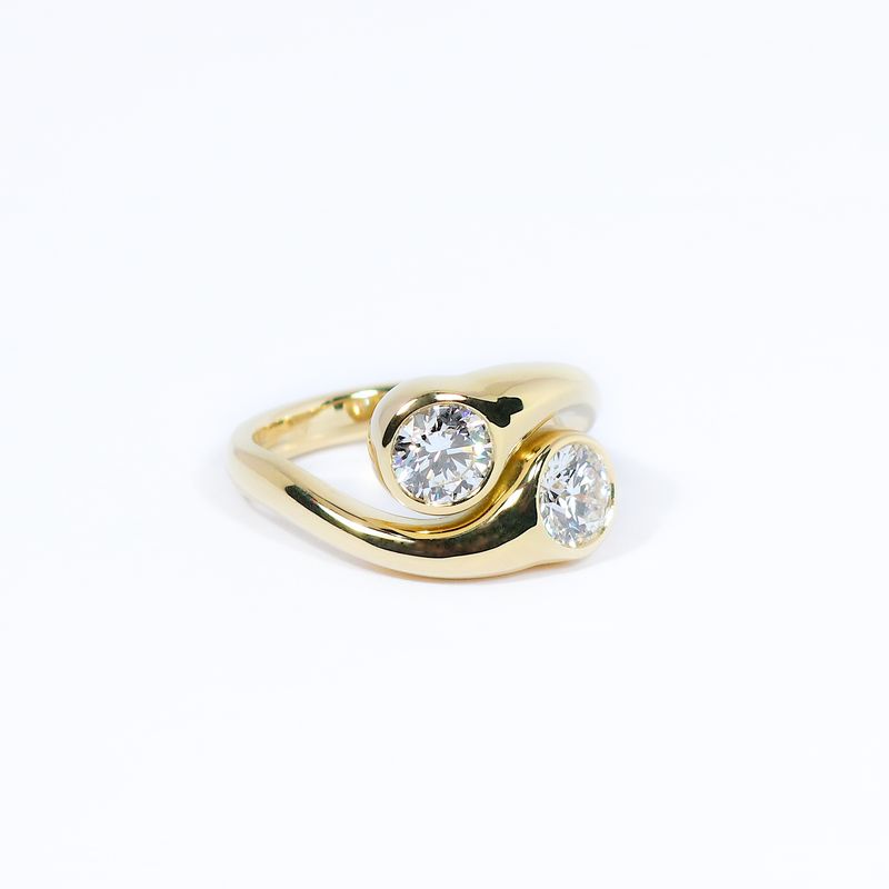 18ct Yellow Gold Lab Diamond Selene Ring