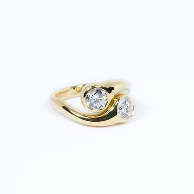18ct Yellow Gold Lab Diamond Selene Ring