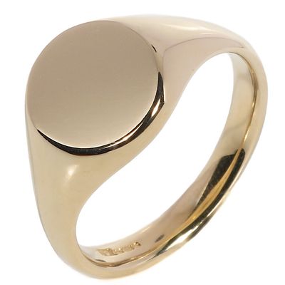 9ct Yellow Gold 10x8mm Oval Signet Ring