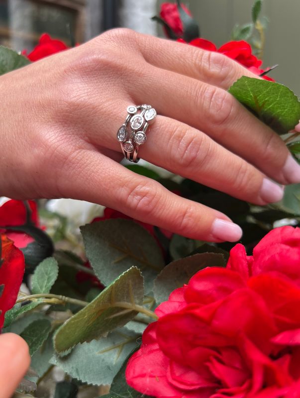 Platinum 1.02ct Diamond​ Twister Fusion Ring