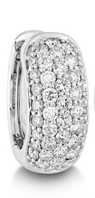 9ct White Gold Diamond Glacier Huggie Hoops