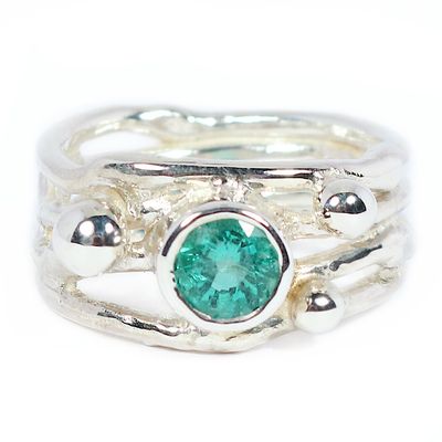 Silver Stone Set Rings