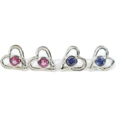 Silver Stone Set Earrings