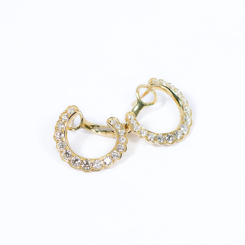 18ct Gold Diamond Mirelle Stud Earrings