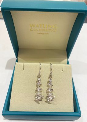 Silver Christmas Tree (Long Coral) Drops