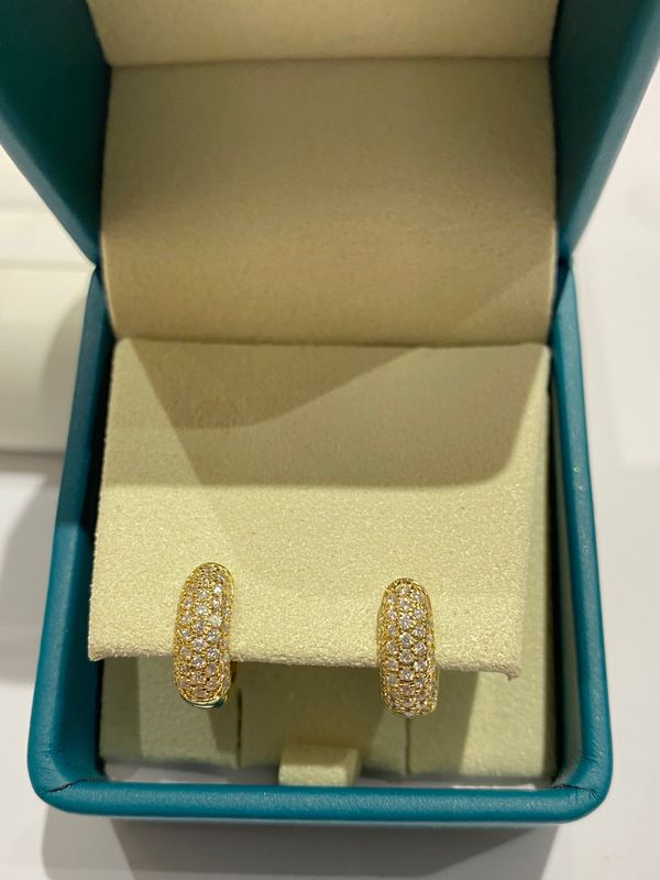 ​ 9ct Yellow Gold 0.40ct Diamond Huggie Earrings